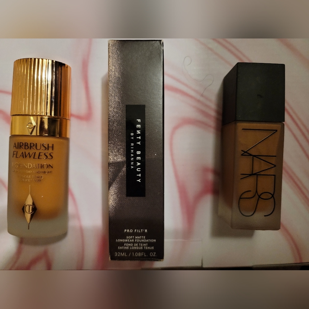 Charlotte Tilbury, Nars, Fenty Foundation